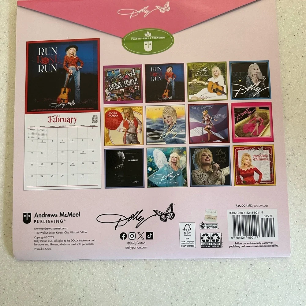 New Dolly Parton 2025 Wall Calendar: A Collection of Iconic Album Covers